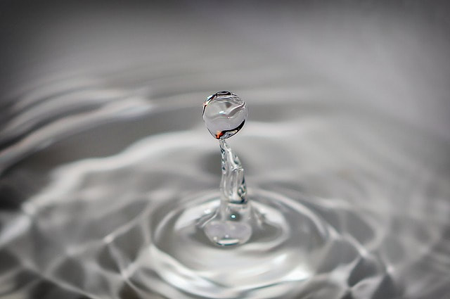 Clean water droplet